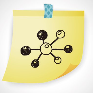 Moleküler doodle Icon öğesi