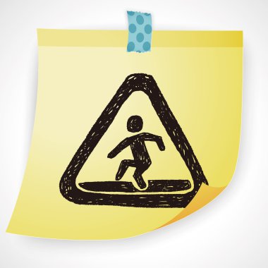 İnsanlar geçiş doodle Icon öğesi