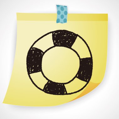 Lifebuoy doodle Icon öğesi