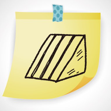 Doodle sandviç simgesi öğesi