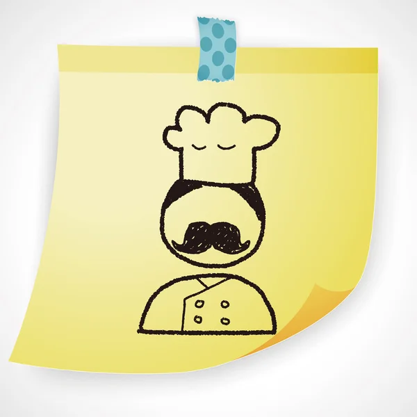 Chef doodle icône élément — Image vectorielle