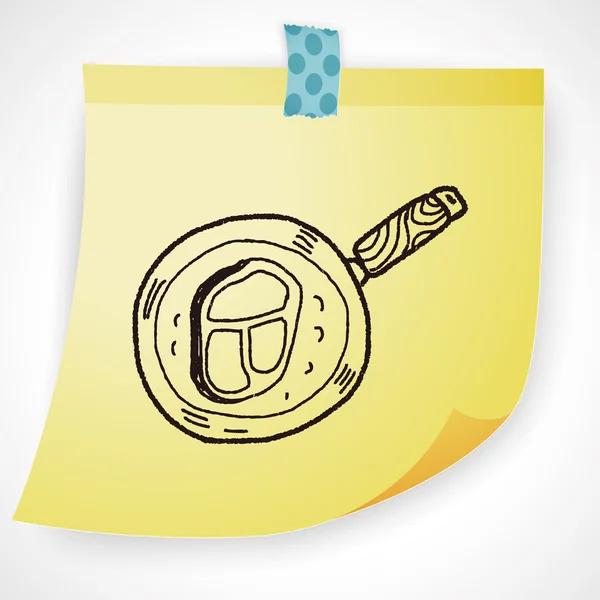 Elemento ícone do bife doodle — Vetor de Stock