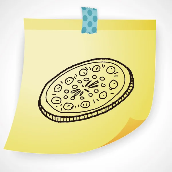 Doodle Pizza icon element — Stock Vector