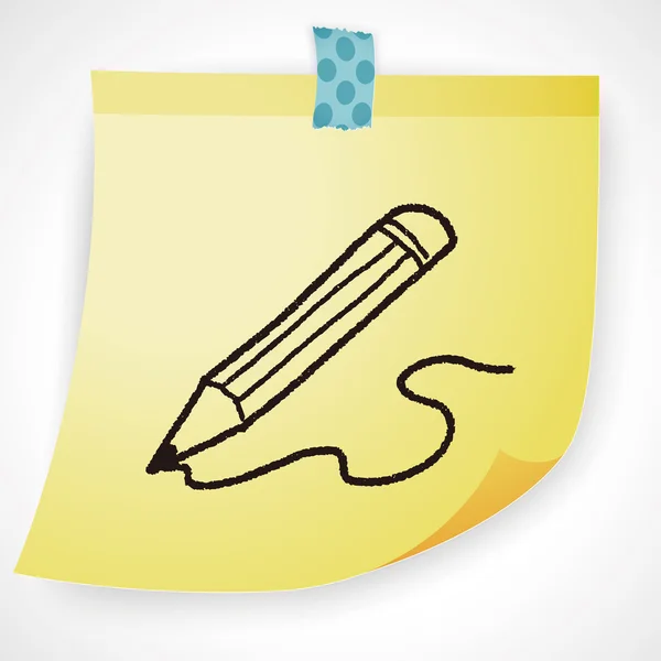 Doodle-Stift-Symbol-Element — Stockvektor