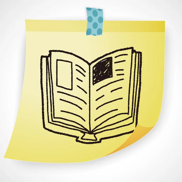 Doodle Book elemento ícone —  Vetores de Stock