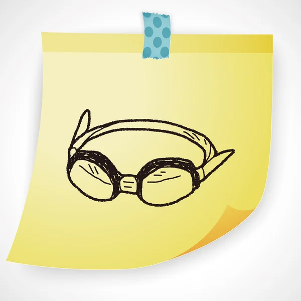 Doodle-Brille als Symbol-Element — Stockvektor