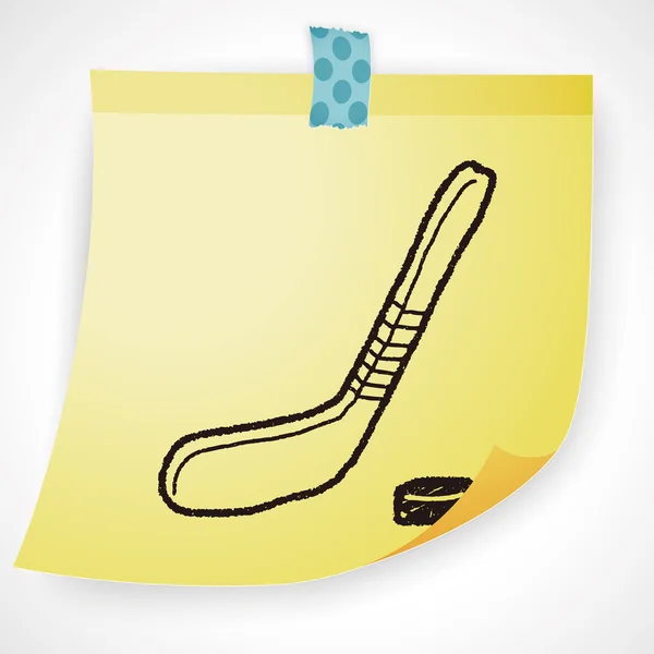 Eishockey-Doodle-Ikone — Stockvektor