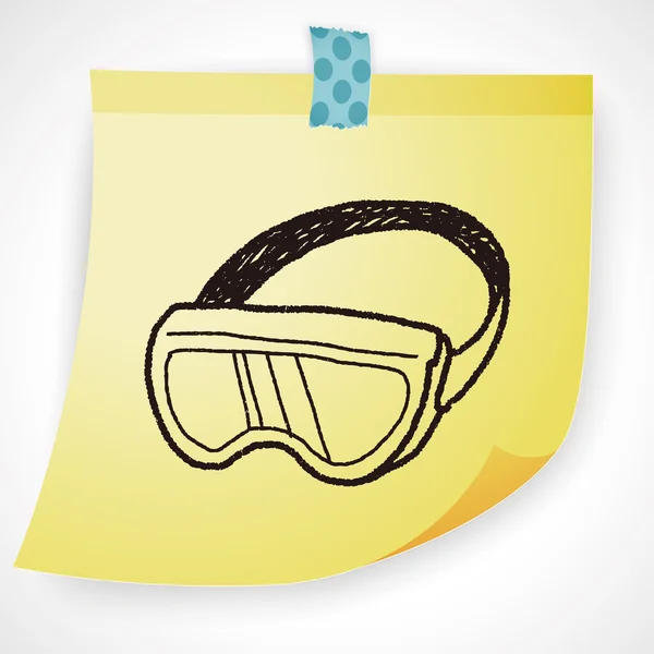 Doodle Gafas icono elemento — Archivo Imágenes Vectoriales