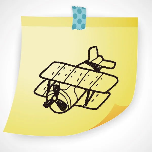 Samolot doodle ikonę elementu — Wektor stockowy