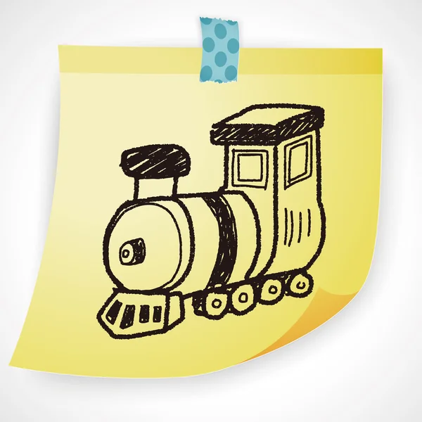 Trein doodle pictogram element — Stockvector