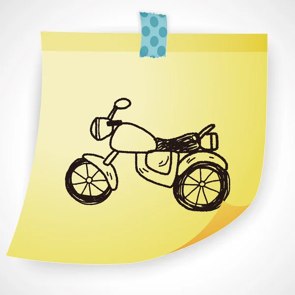 Motocykl doodle ikonę elementu — Wektor stockowy