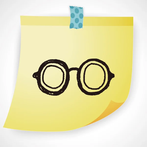 Doodle-Brille Icon-Element — Stockvektor