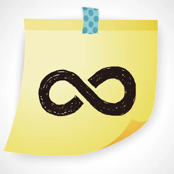 Icono de doodle ilimitado elemento — Vector de stock