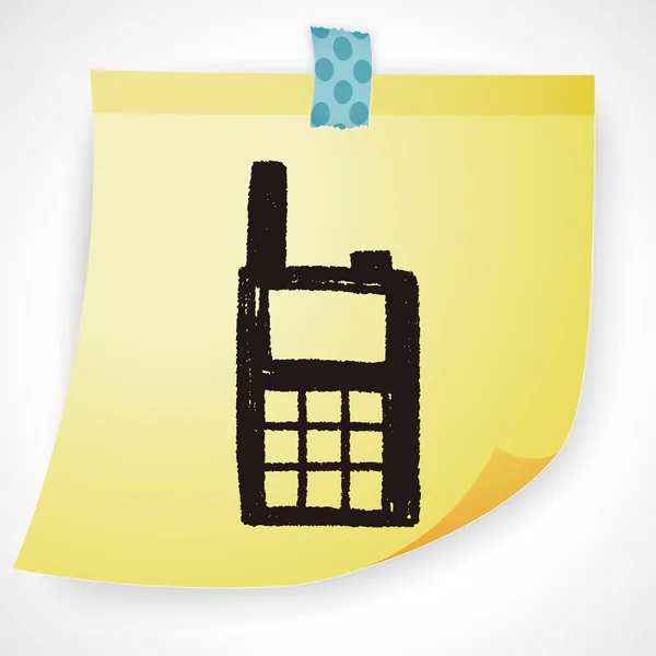 Émetteur-récepteur portatif doodle icon element — Image vectorielle