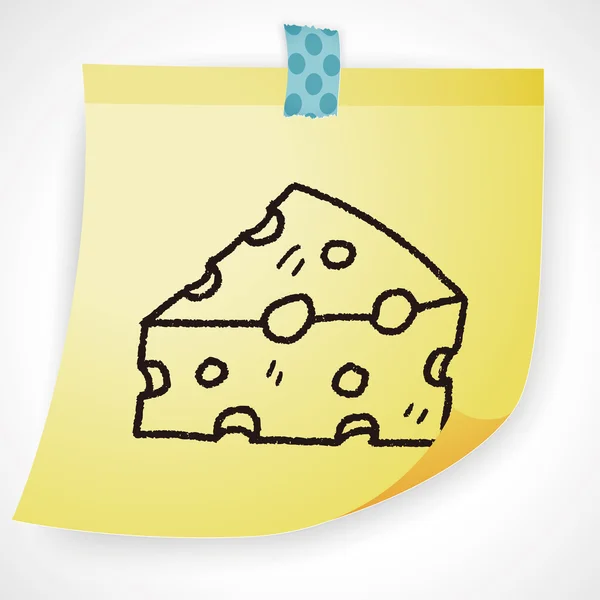 チーズ落書きアイコン要素 — ストックベクタ