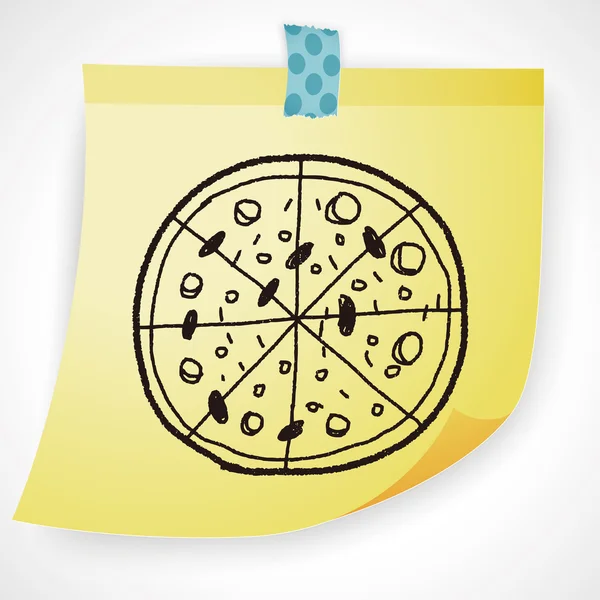 Doodle pizza icono elemento — Archivo Imágenes Vectoriales