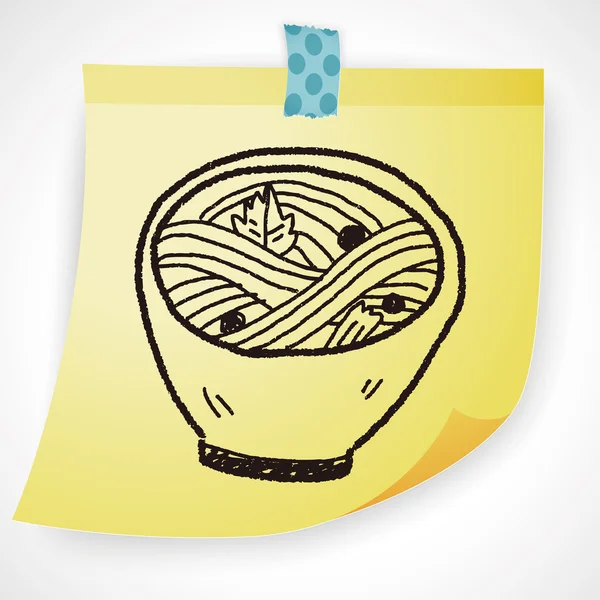 Doodle Noodle ícone elemento — Vetor de Stock