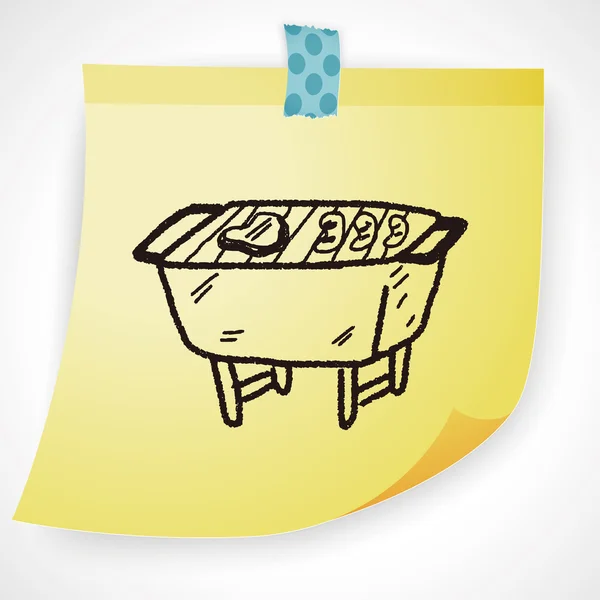 Bbq doodle ícone elemento — Vetor de Stock
