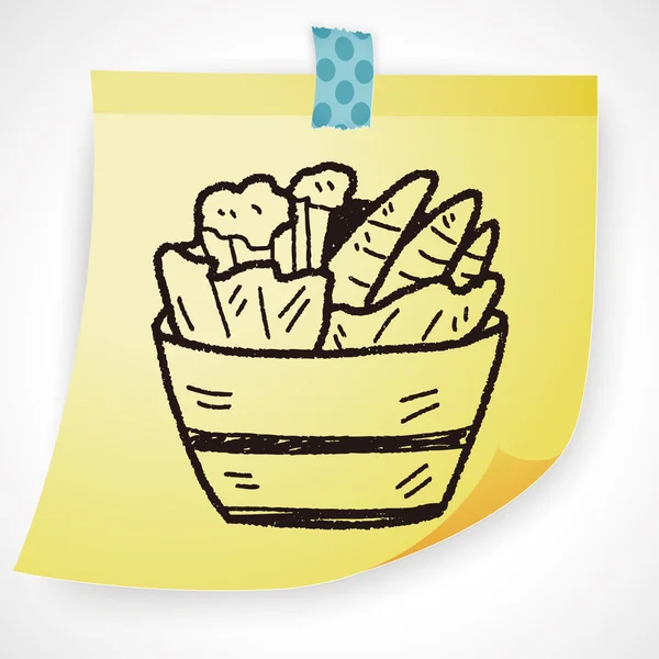 Elemento ícone doodle salada — Vetor de Stock