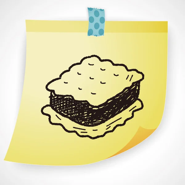 Ikona element doodle cookie — Stockový vektor
