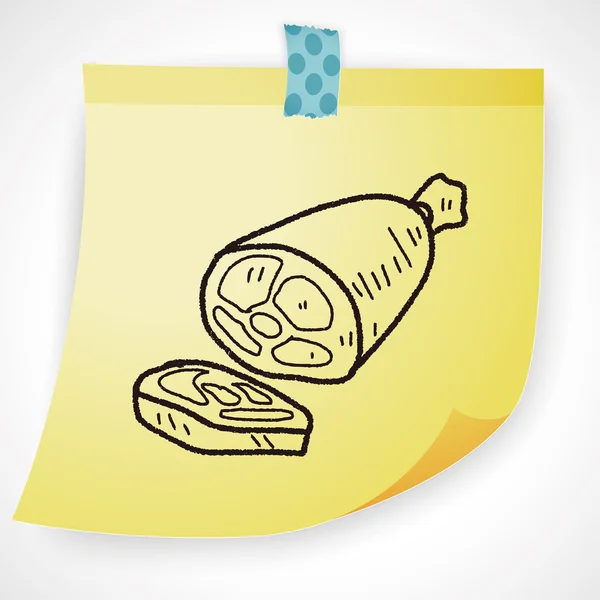 Ham doodle icon element — Stock Vector