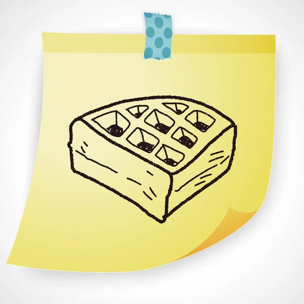 Elemento ícone doodle waffle — Vetor de Stock