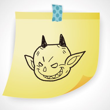 Şeytan doodle Icon öğesi