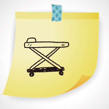 hastane yatak doodle Icon öğesi