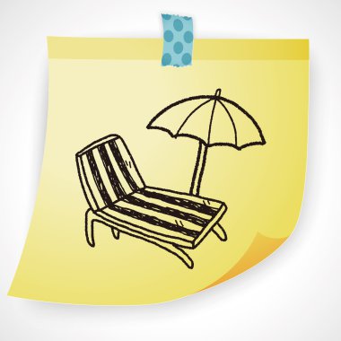 Lounge sandalye simge öğe doodle