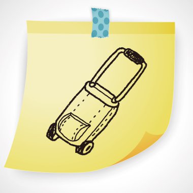 Seyahat çantaları simgesi öğe doodle