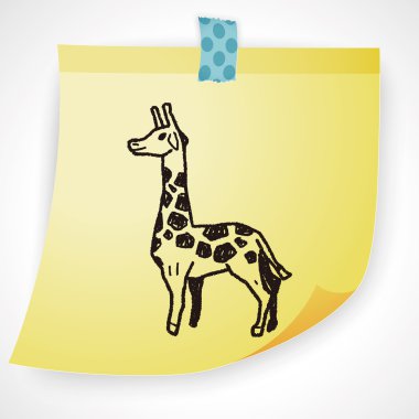 zürafa doodle Icon öğesi