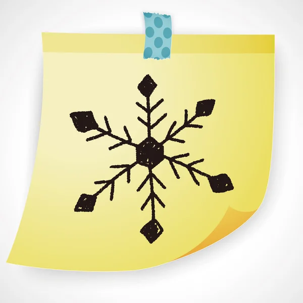 Snowflakes doodle icon element — Stock Vector