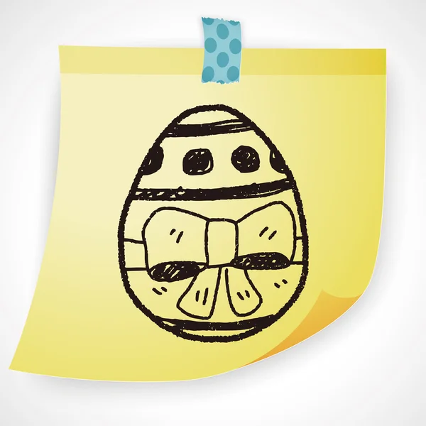 Ovo de Páscoa elemento ícone doodle — Vetor de Stock