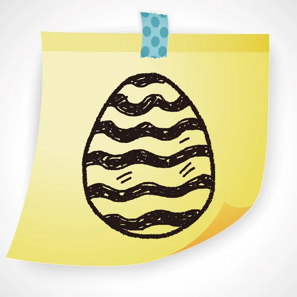 Easter egg doodle icon element — Stock Vector
