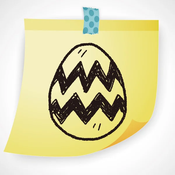 Velikonoční vajíčko doodle ikonu prvek — Stockový vektor