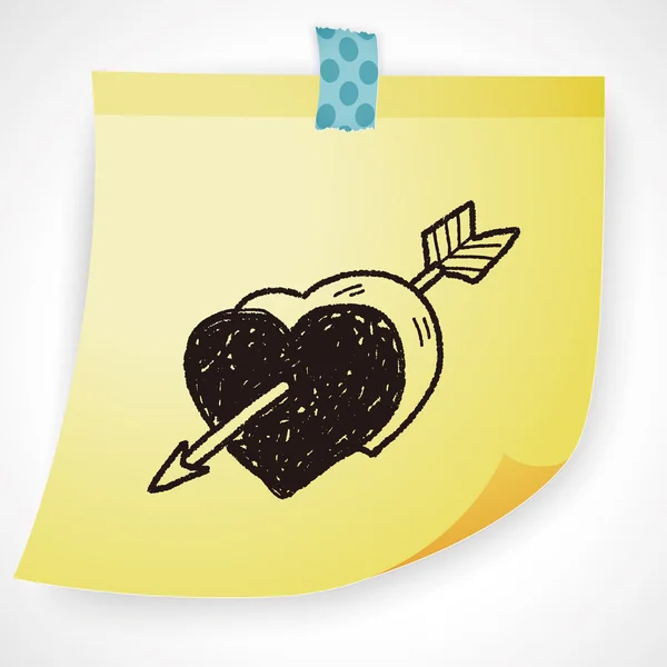 Amor doodle ícone elemento — Vetor de Stock