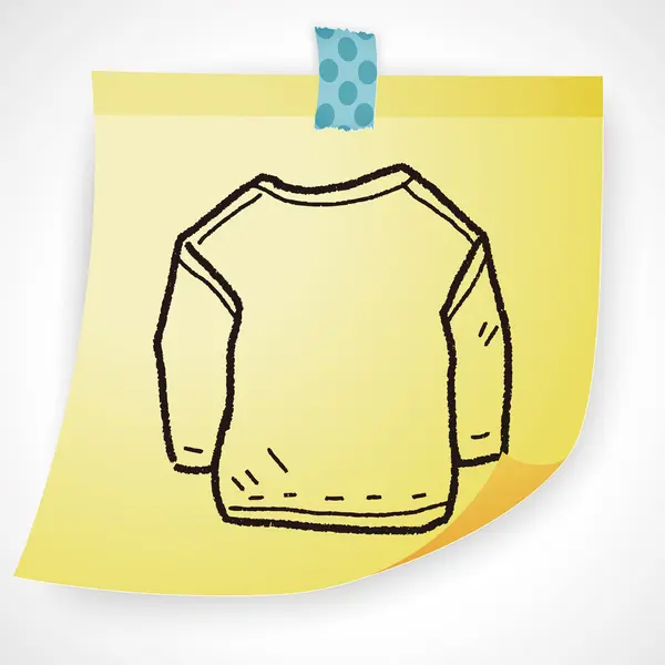 T-shirt, doodle ikon elem — Stock Vector