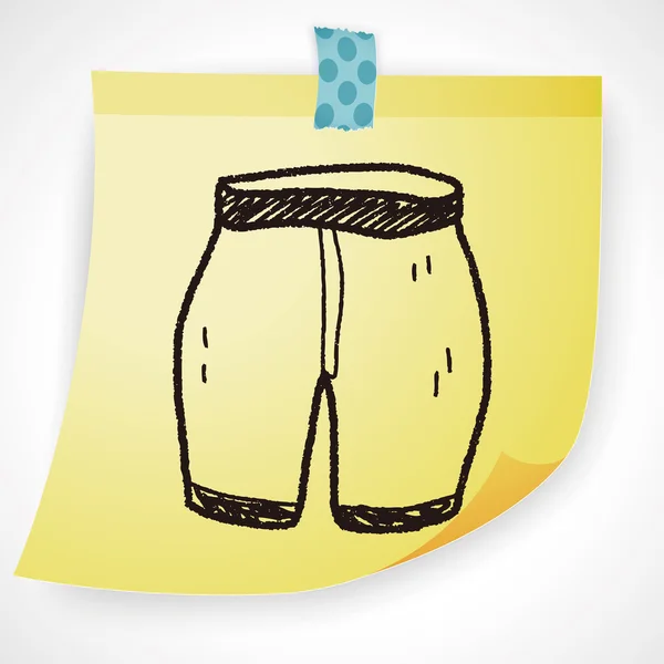 Elemento de ícone doodle calça curta —  Vetores de Stock