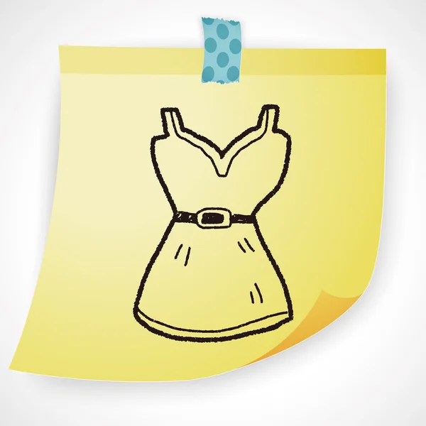 Dress doodle icon element — Stock Vector