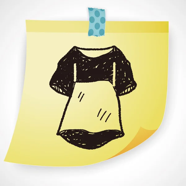 Maid ruhák doodle elem ikon — Stock Vector