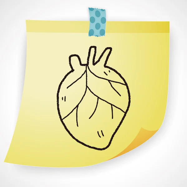 Elemento ícone doodle coração — Vetor de Stock