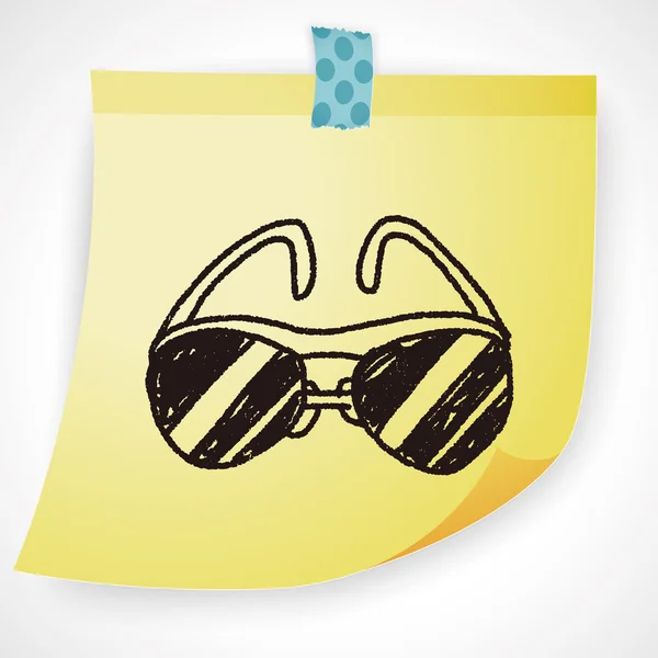 Gafas de sol doodle icono elemento — Archivo Imágenes Vectoriales