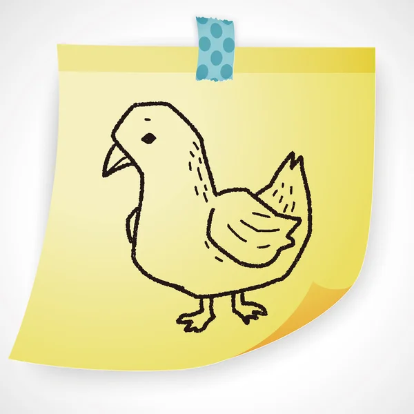Güvercin doodle Icon öğesi — Stok Vektör