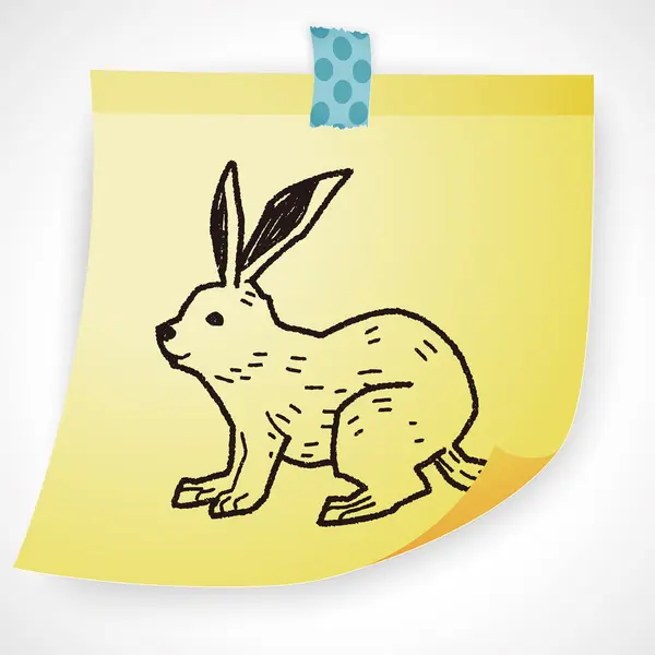 Elemento icona doodle coniglio — Vettoriale Stock