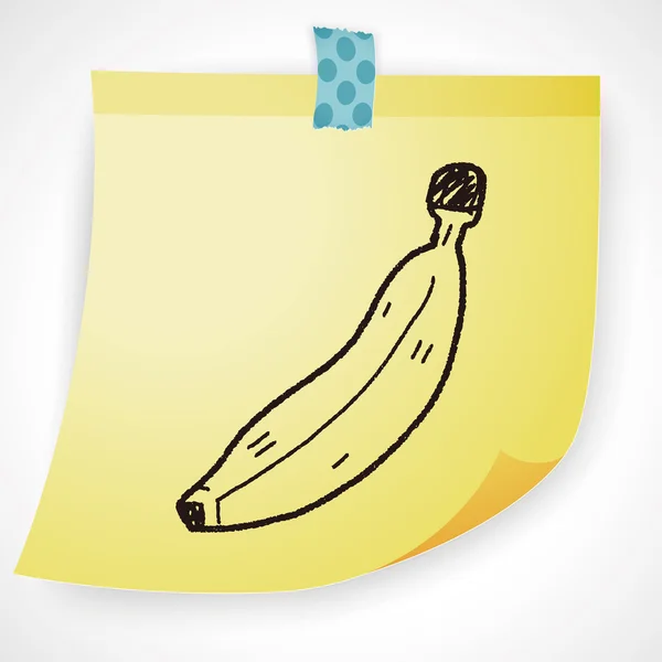 Banana doodle icon element — Stock Vector