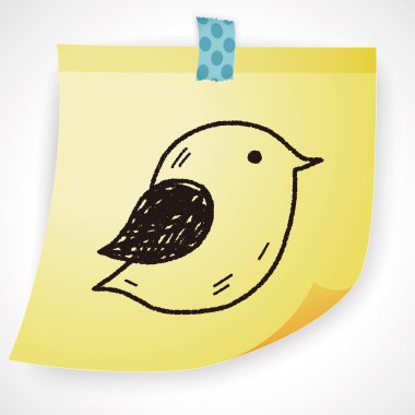 kuş doodle Icon öğesi
