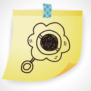 Bebek çıngırağı doodle Icon öğesi