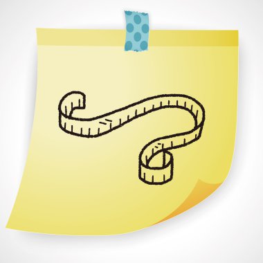 Cetvel doodle Icon öğesi