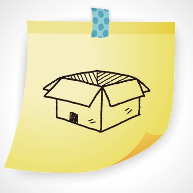 Aç kutusuna teslim doodle Icon öğesi