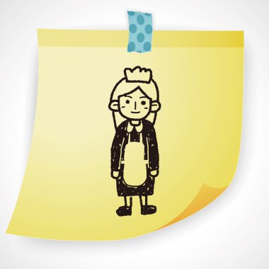 Garson kız doodle Icon öğesi